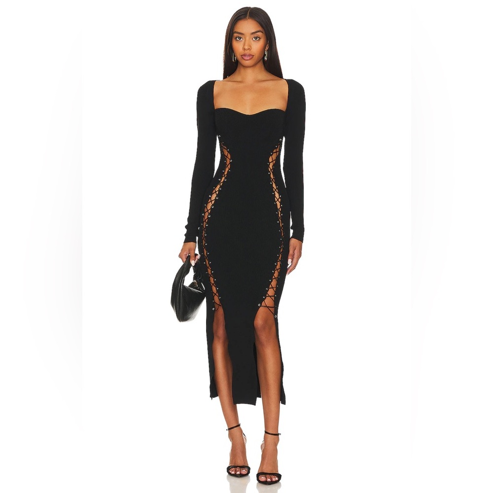 NWT Nicholas Arna Lace Up Midi Dress